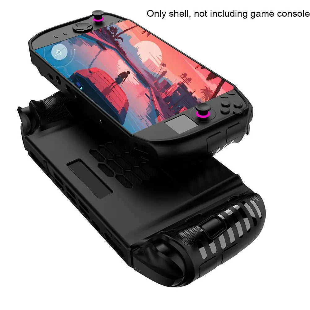 For Lenovo Legion Go 2 Soft Silicone Protective Case Accessory Set Glass Screen Protector Shockproof And Scratch-Resistant Cover Peaceful Pleasures Health and Wellness black