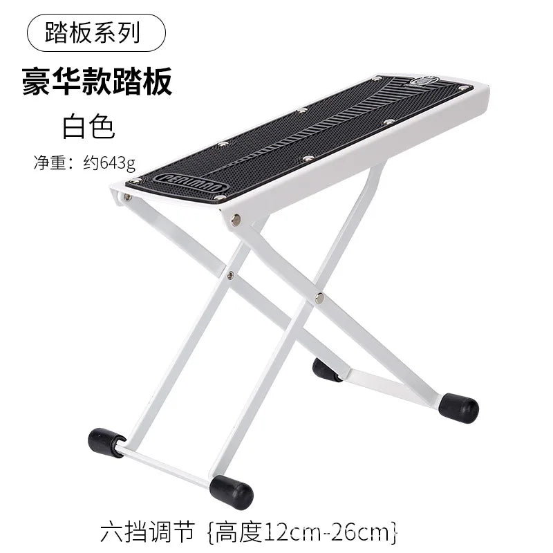 Foldable Non-slip Rubber Guitar Footstool Stand Foot Rest 6 Position
