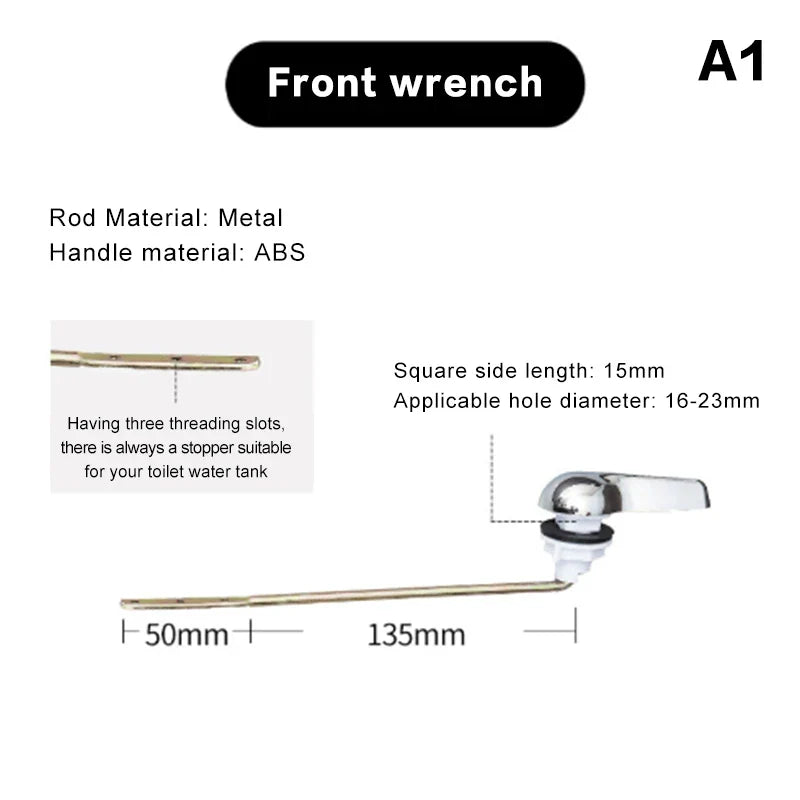 Push Button Toilet Flush Kit – Front, Side & Top Mount Handle