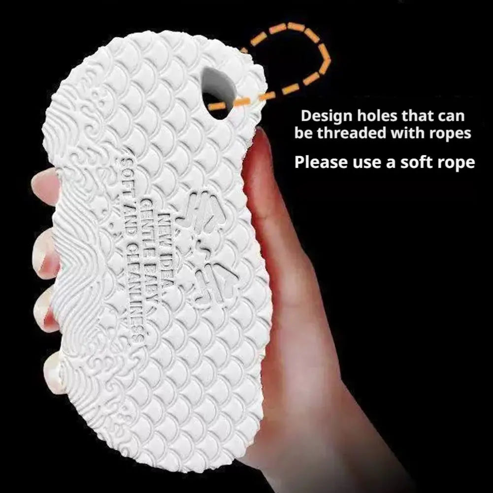 Gentle Exfoliating Bath Sponge Scrubber for Adults & Kids Peaceful Pleasures Health and Wellness