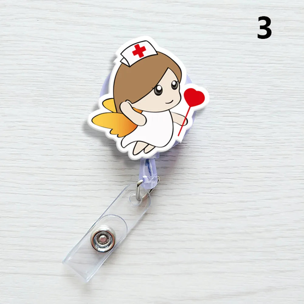 Nurse Exhibiton ID Name Card Badge Reel Doctor Clips Office Supplies Card Holder Clip Badge Holder Clip Name Card Holder Peaceful Pleasures Health and Wellness 3