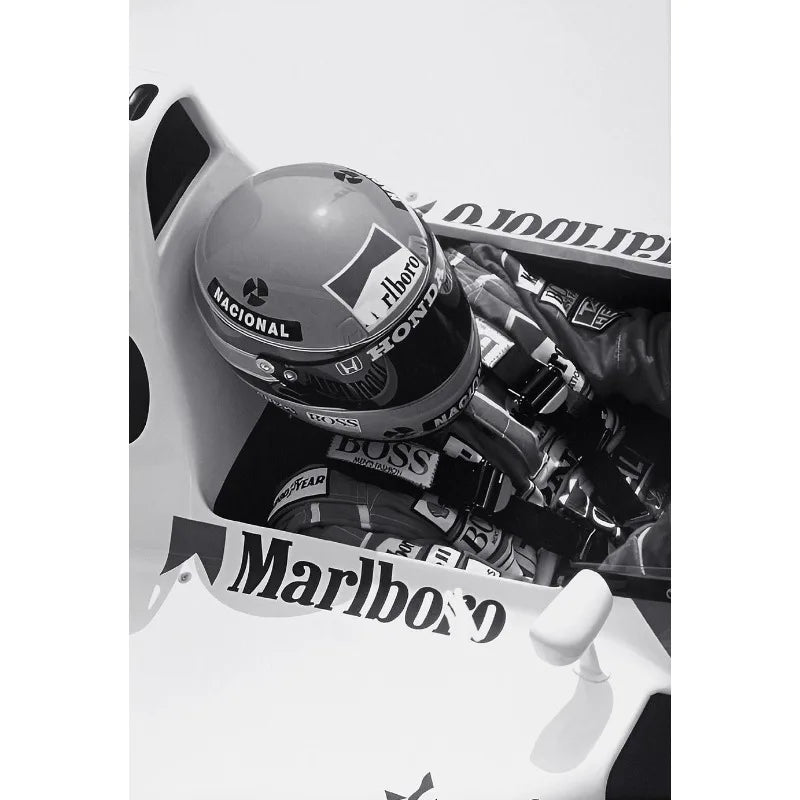 Black and White Famous Racing Sports Car Racer Photography Poster Printed Canvas Painting Wall Art Pictures Home Decor Gift Peaceful Pleasures Health and Wellness 2 20x30cm Unframed