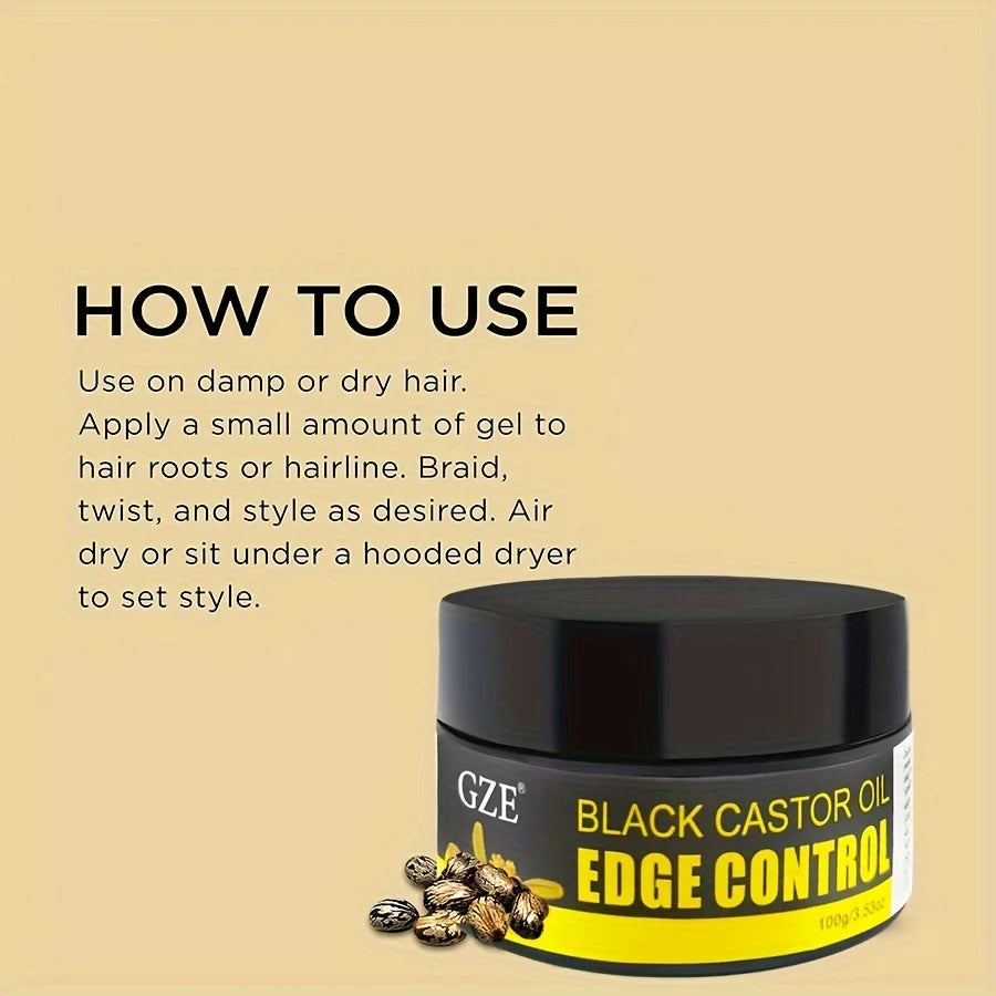 GZE African Black Castor Extra Hold Braid & Twist Styling Gel Hair Styling Gel Peaceful Pleasures Health and Wellness