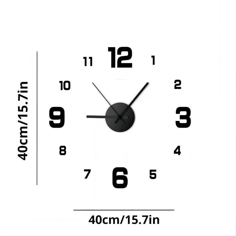 Creative Frameless DIY Wall Clock Wall Decal Home Silent Clock Living Room Office Wall Decoration Peaceful Pleasures Health and Wellness