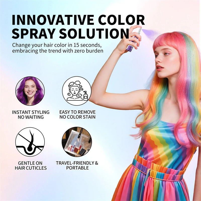 Sevich Hair Color Spray – Washable, 8 Colors | Party & Halloween Hair Dye Spray 30ml Peaceful Pleasures Health and Wellness