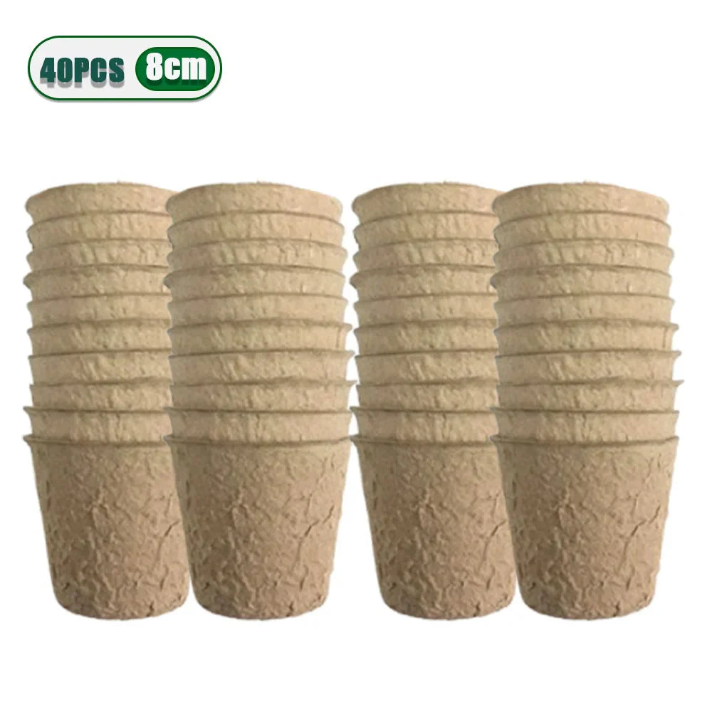 Biodegradable Peat Pots 3.15" | Seed Starter Kit 20–200 Pcs
