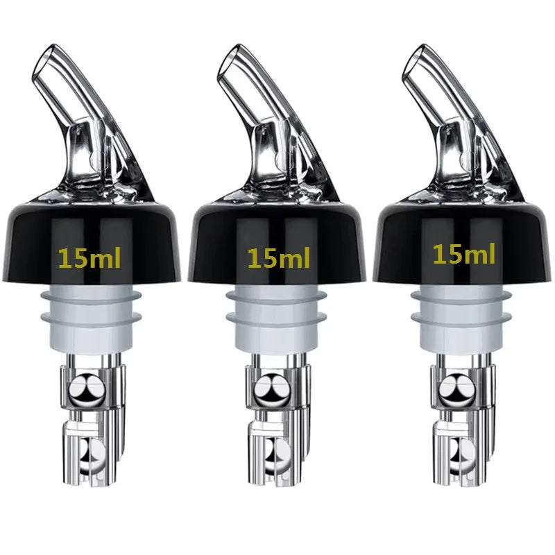 3pcs Printed Measured Bottle Pourer Spouts Liquor Pourers Quick Shot Spirit Driinks Wine Cocktail Whiskey Dispenser Bartender Peaceful Pleasures Health and Wellness 15ml