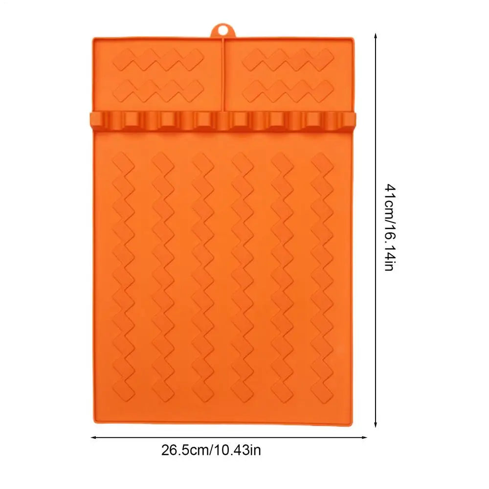 Silicone Grill Mat Spatula Holder & Side Shelf Pad | BBQ Tool