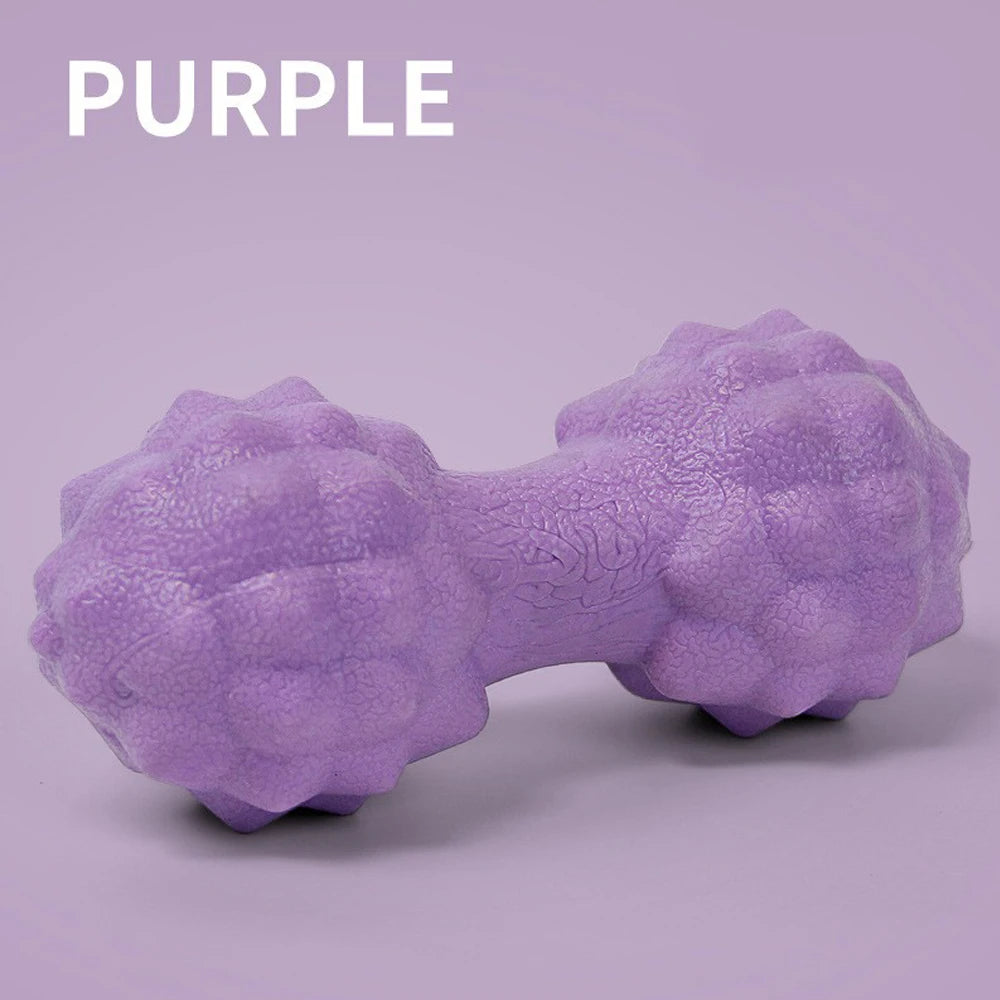 Fascia Ball Raised Point Massage Ball TPR Posture Master Yoga Ball Waist and Back Foot Massage Ball Peaceful Pleasures Health and Wellness Purple Double Balls