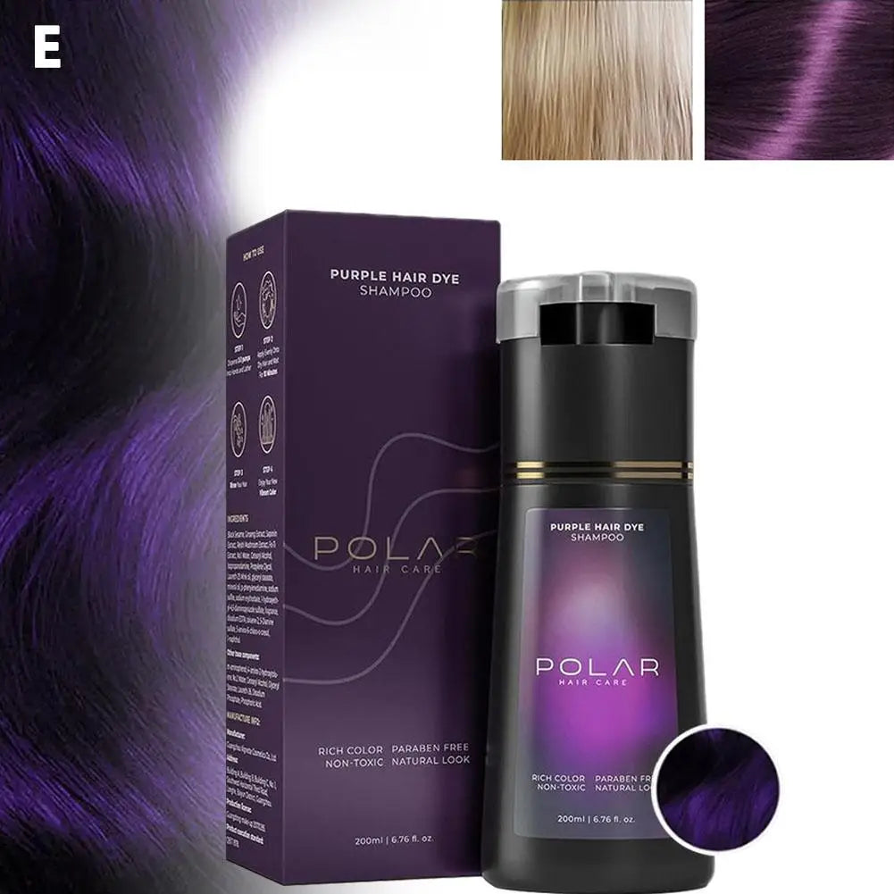 Color-Dyeing Hair Shampoo – Natural Gray Coverage for Men & Women 200ml Peaceful Pleasures Health and Wellness Purple