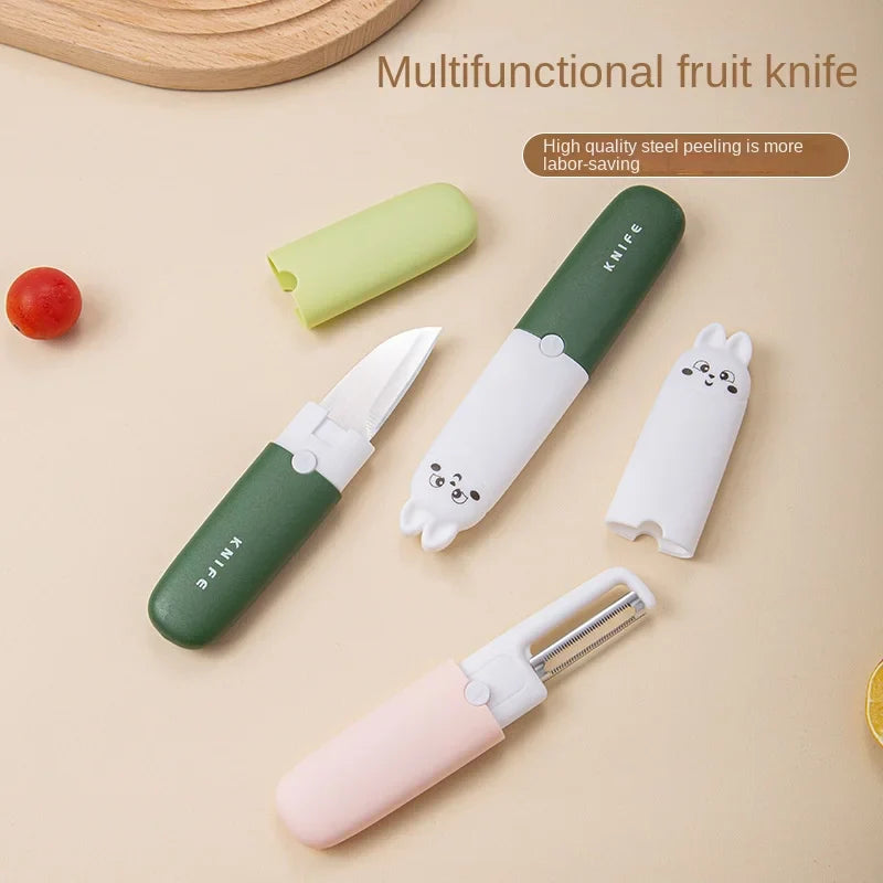 Stainless Steel Paring Knife – Portable Fruit & Veggie Peeler