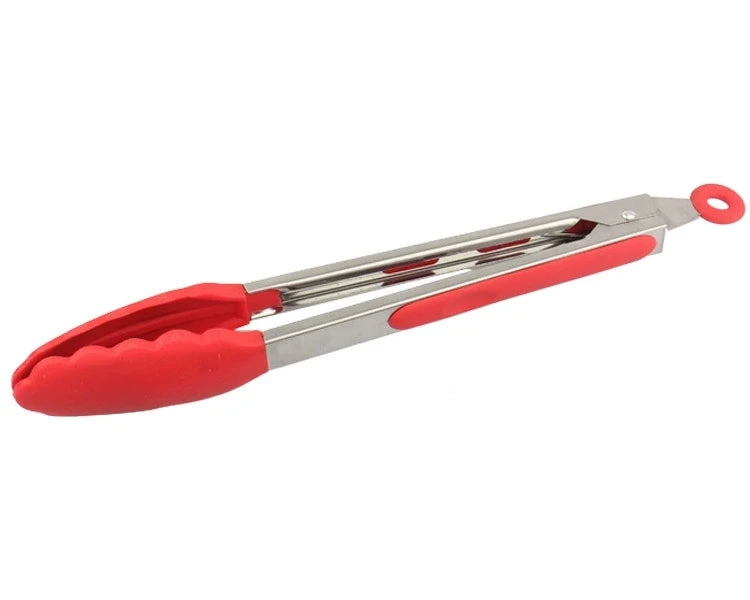 Stainless Steel Kitchen Tongs with Silicone Tips | BBQ & Cooking