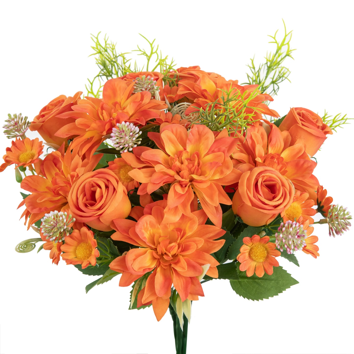 Silk Dahlia Rose Artificial Flowers | Bridal Bouquet & Home Decor
