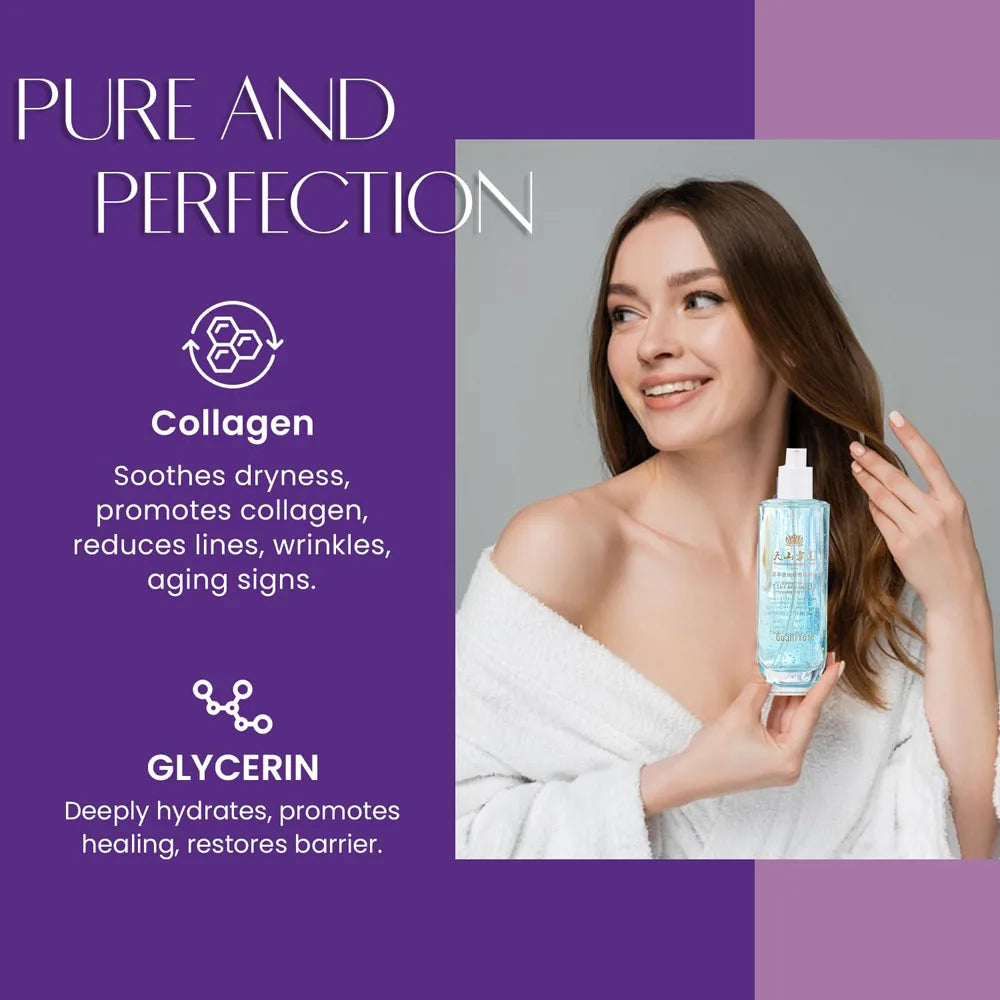 120ml Snow Lotus Collagen Toner Plump Skin Fast Absorbing Formula for All-Day Anti-Aging, Skin Tightening Korean Skincare Peaceful Pleasures Health and Wellness