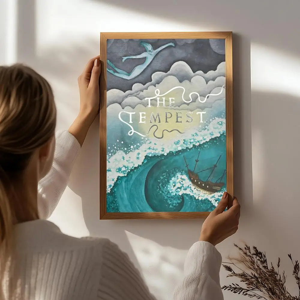 The Tempest Drama Poster – HD Waterproof Self-Adhesive Wall Art Wall Art Poster Peaceful Pleasures Health and Wellness White7 21X30cmNoframe