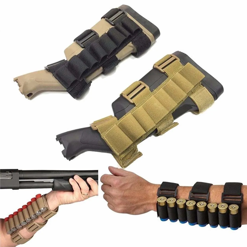 Tactical 8 Round Ammo Pouch Ammo Carrier Bag 12/20 Gauge Molle Shotgun Bullet Shell Holder Rifle Cartridge Hunting Accessories ﻿ Peaceful Pleasures Health and Wellness