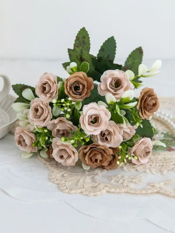 Artificial Silk Rose Bouquet – Wedding, Home & Garden Decor
