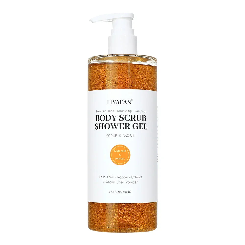 2-in-1 Scrub Shower Gel – Turmeric, Kojic Acid & 10 Fruity Scents Peaceful Pleasures Health and Wellness KOJIC ACID PAPAYA China Mainland 500ml