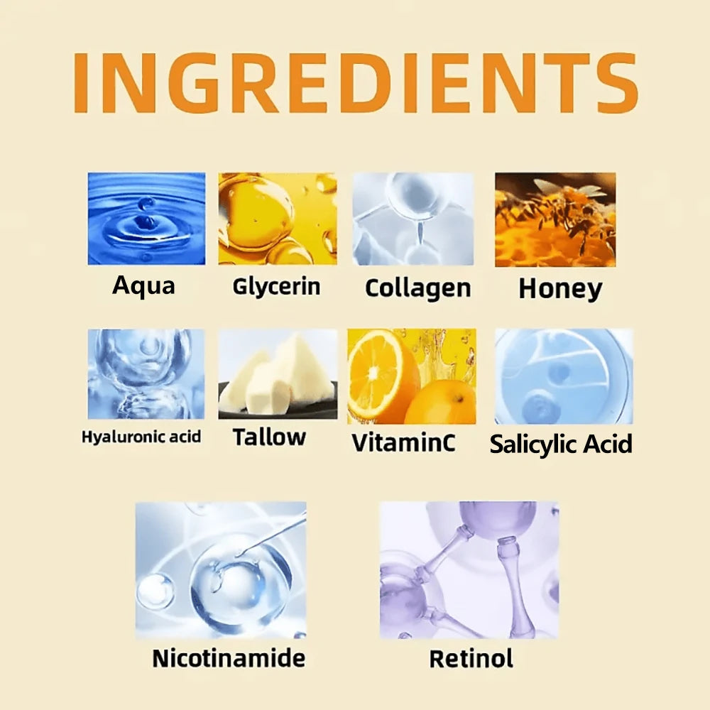 SUYARUN Hyaluronic Acid & Honey Vitamin C Face Cream - Brightening Anti-Aging Moisturizer, Hydrating Day/Night Cream for Skin. Peaceful Pleasures Health and Wellness