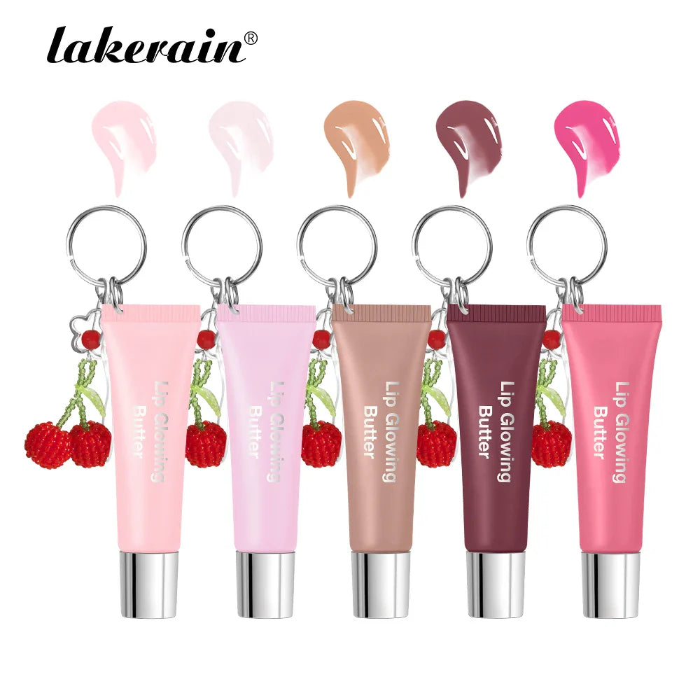 Lakerain Lip Glowing Butter Gloss + Cherry Keychain | 5 Colors