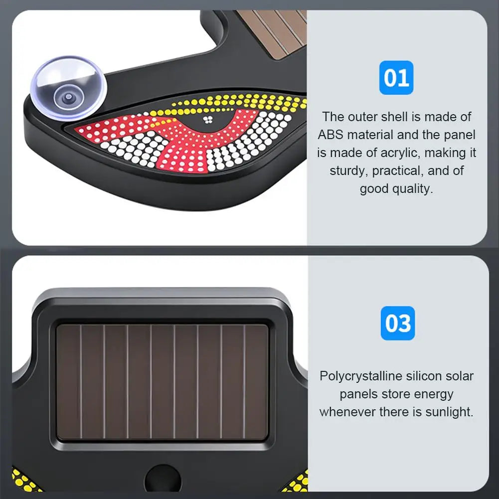 Solar Demon Eye LED Car Window Dynamic Devil Eyes LED Ambient Lights Animated Flashing Warning Lamp for SUV Rear Windshield Peaceful Pleasures Health and Wellness