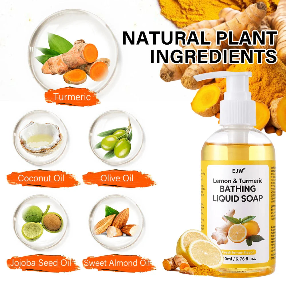 Turmeric Brightening Body Wash – Deep Cleansing Shower Gel