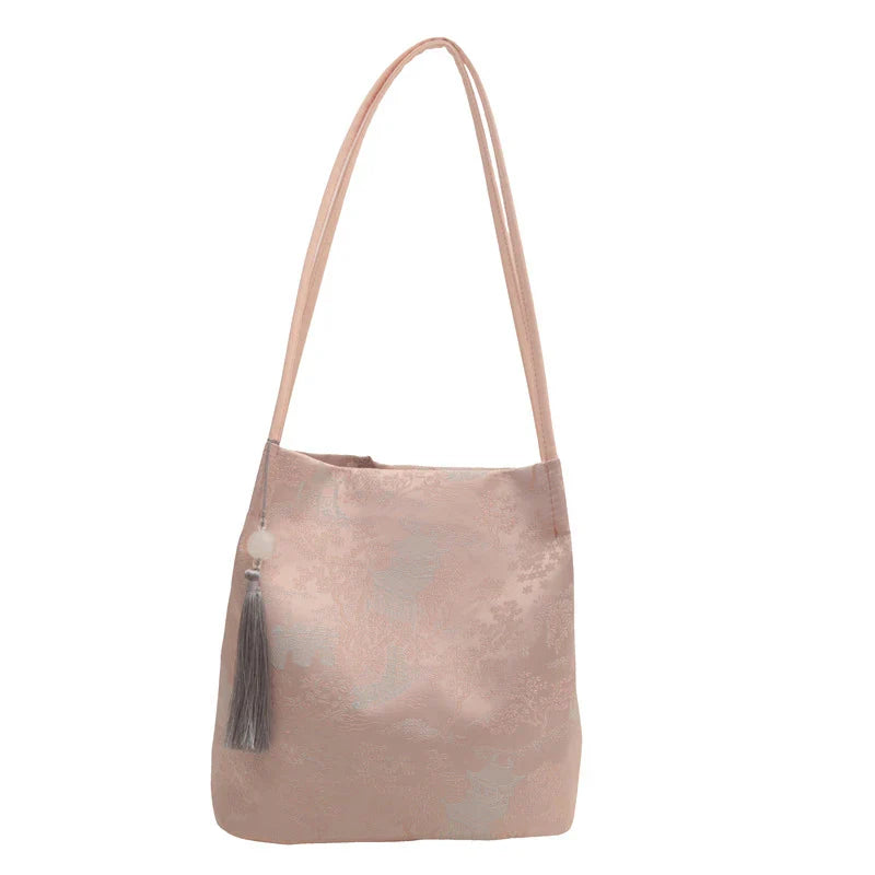 Women's Chinese-Style Retro Tote Shoulder Bag | Large Capacity