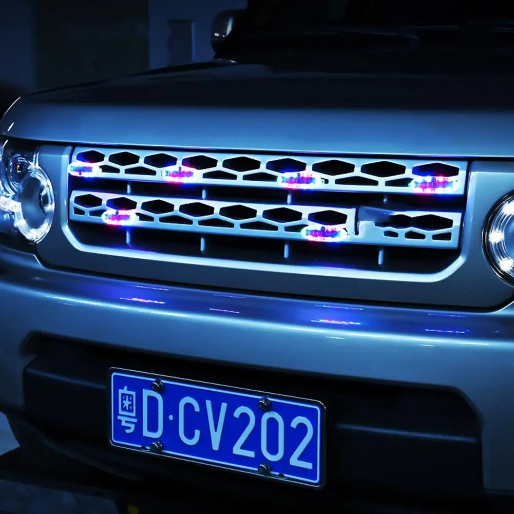 Solar LED Strobe Warning Light for Cars & Motorcycles