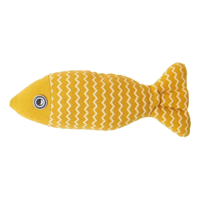 Cat Mint Fish Plush Toy – Teething Chew Stick for Cats