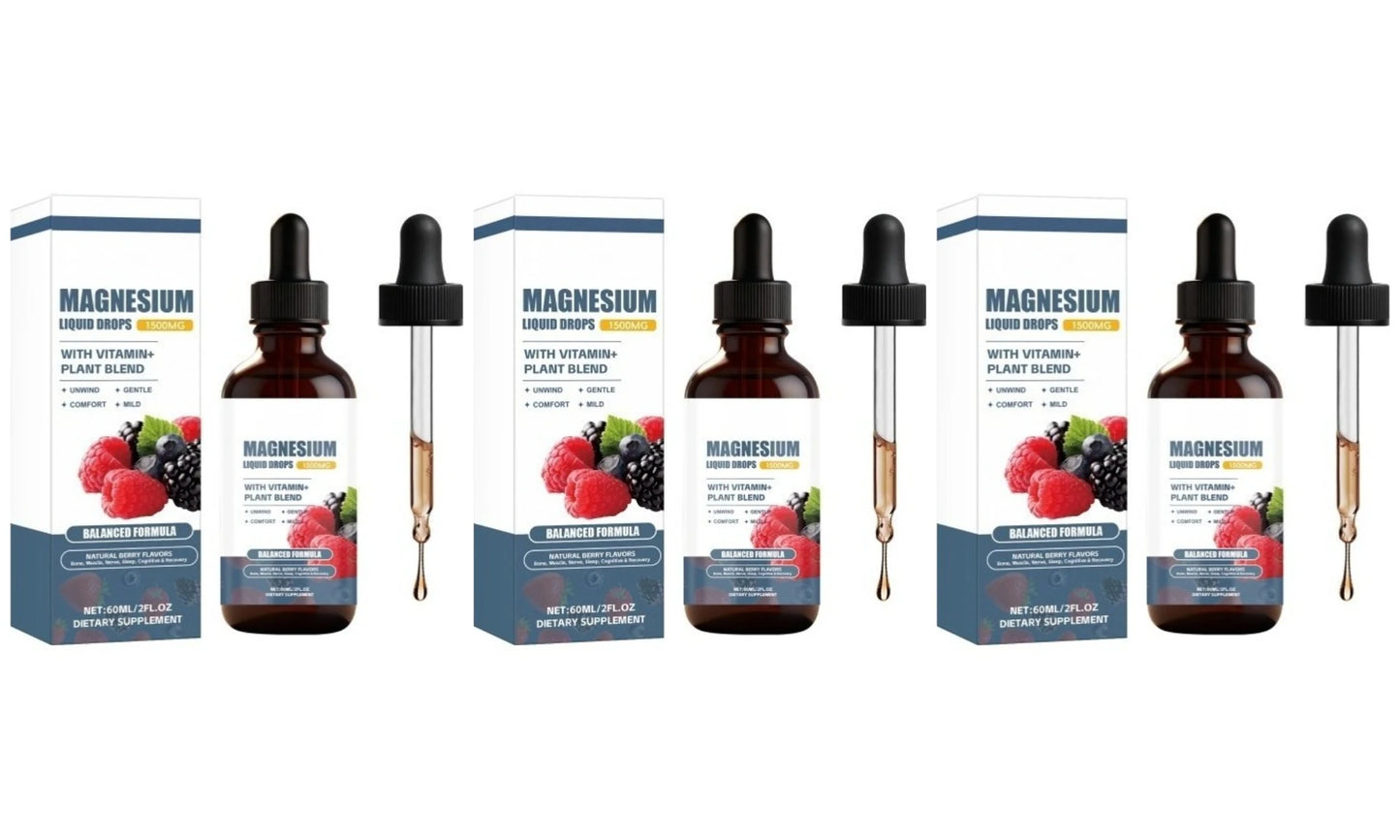 Magnesium Liquid Drops with B6, D3 & K2 | Daily Wellness Supplement