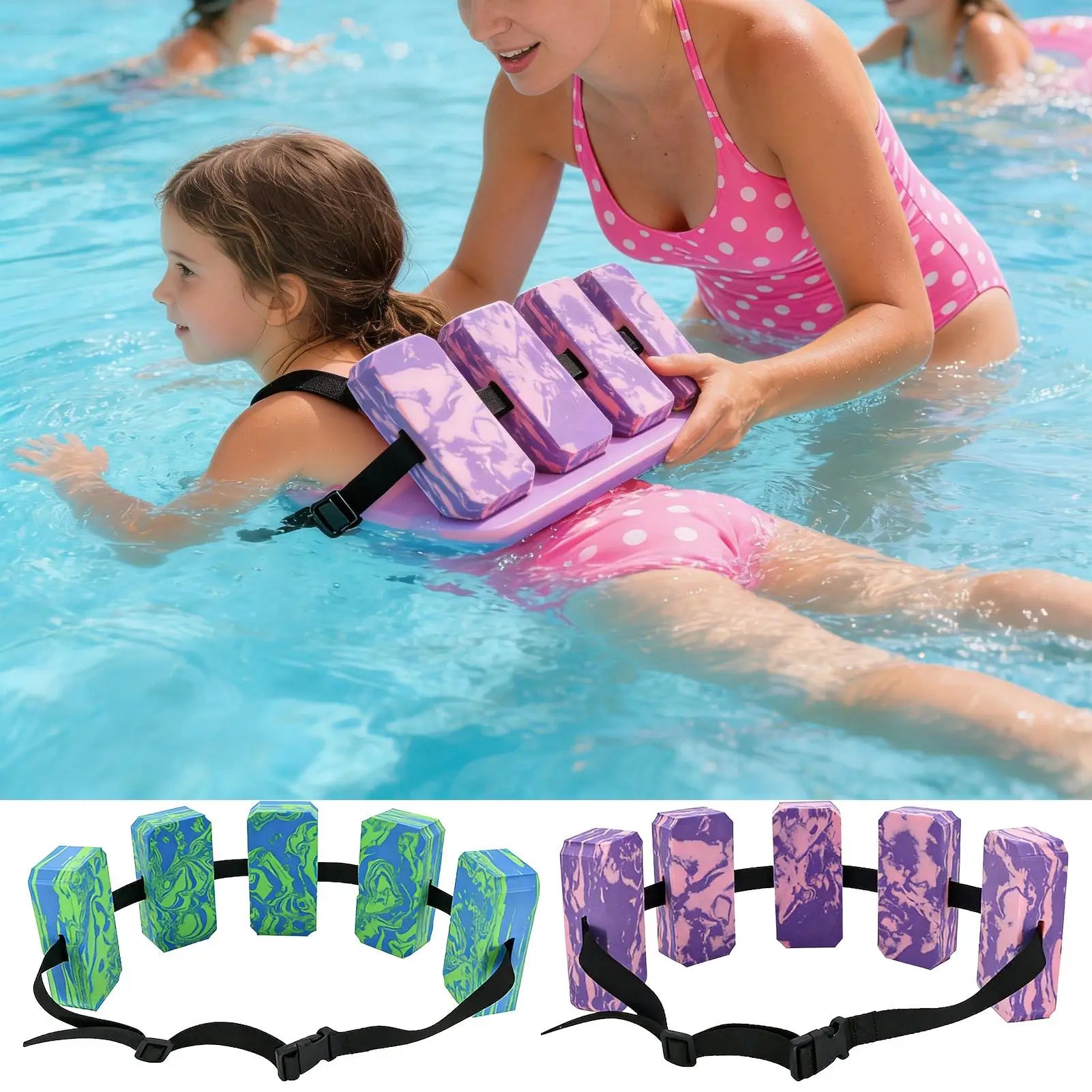 Adjustable Kids Swim Belt Flotation Belt for Pool Practice Waist Trainer for Beach Lake River Swimming Exercise Water Park Peaceful Pleasures Health and Wellness