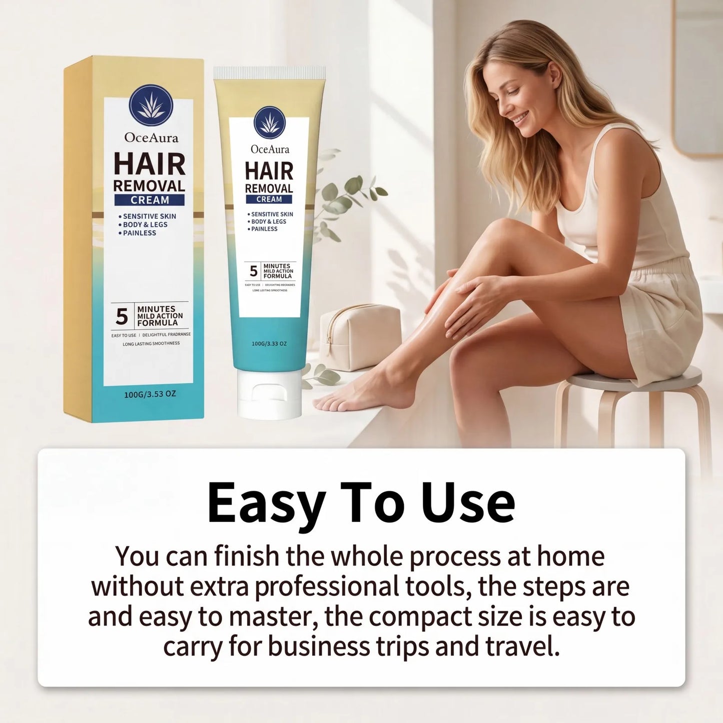 Painless Hair Removal Cream with Shea Butter – 100g