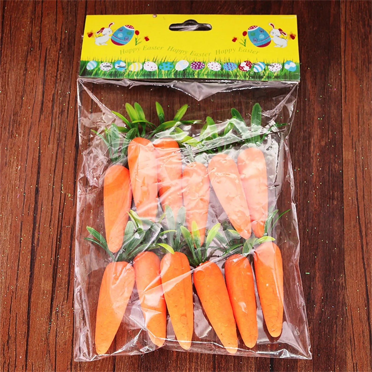 12-Pack Artificial Foam Carrots – Easter & Party Décor