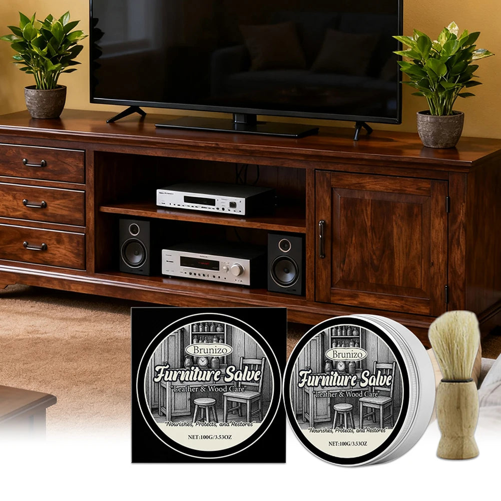 Leather Conditioner And Restorer For Sofas 100% Natural & Safe Beeswax Formulas Scuffed Hardwood Floor Touch-Up Cream Peaceful Pleasures Health and Wellness