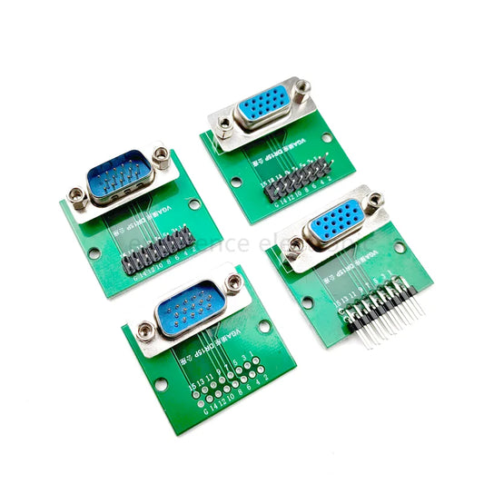 1PCS Vertical DR15 with Fixed Screw to Dip 2.54mm Interface Test Board D-sub VGA Male / Female Socket PCB Conversion Board Peaceful Pleasures Health and Wellness