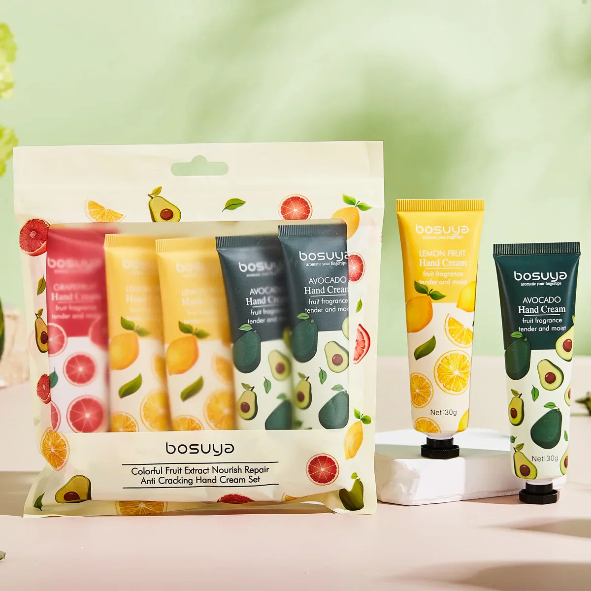 YOUNGCOME 5-Piece Plant Hand Cream Gift Set – Moisturizing