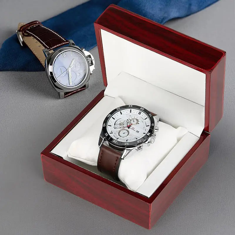 Luxury Wooden Watch Box with Display Pillow Jewelry Bracelet Case for Men Women Collector Storage Glass Top Gift Case Peaceful Pleasures Health and Wellness