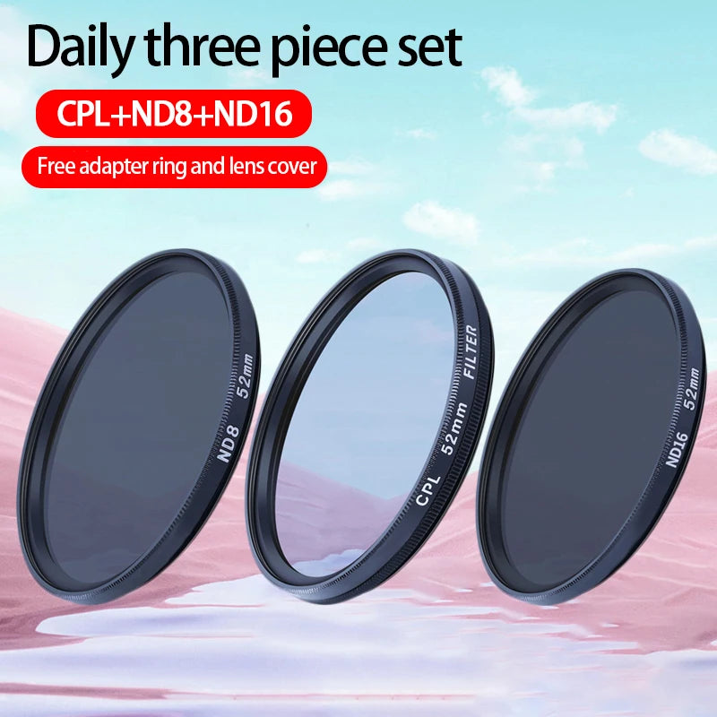 XTU X3 Lens Filters – UV, CPL, ND8, ND32, ND64 HD Glass