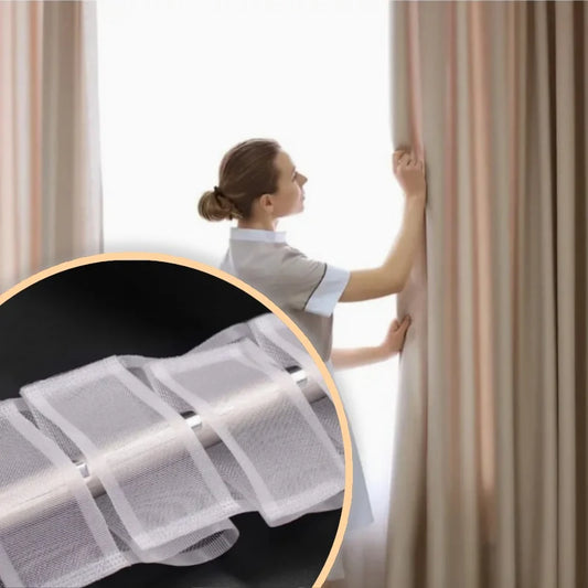 Roll White Curtain Tape Transparent Nylon Rod Pocket Home Textile Peaceful Pleasures Health and Wellness