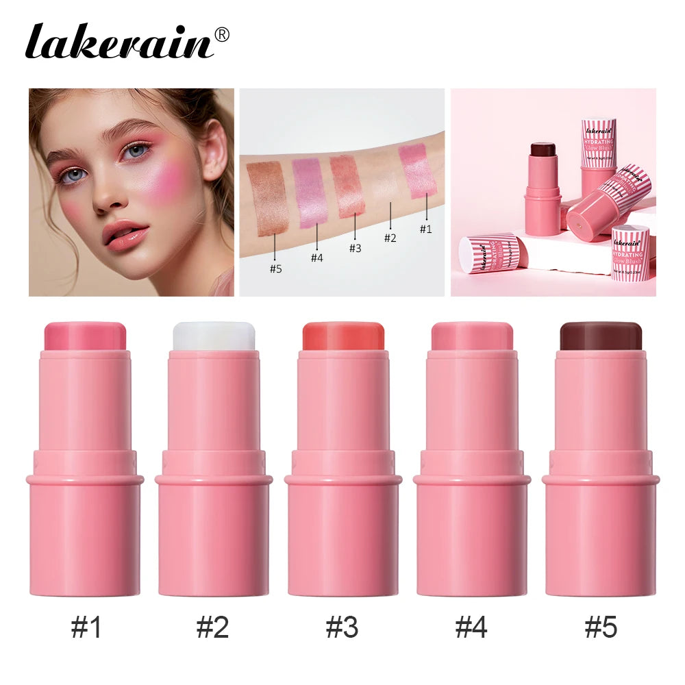 Cooling Water Jelly Blush Face Aqua Glow Pink Vital Girl Moisturizing Blush Natural Long Lasting Blush Stick Makeup For Women Peaceful Pleasures Health and Wellness