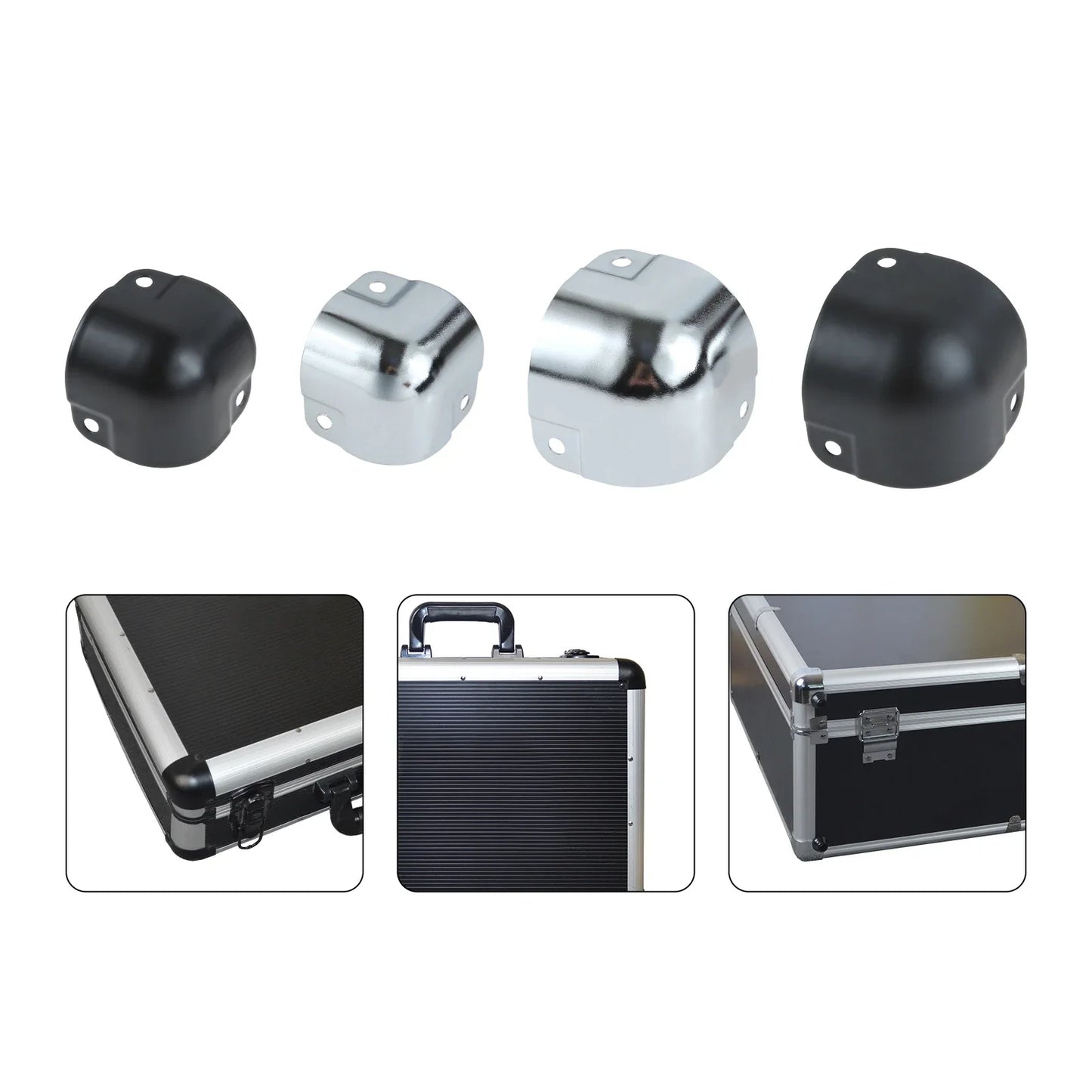Metal Corner Protectors 4-Pack | Flight Case & Toolbox 26/29mm