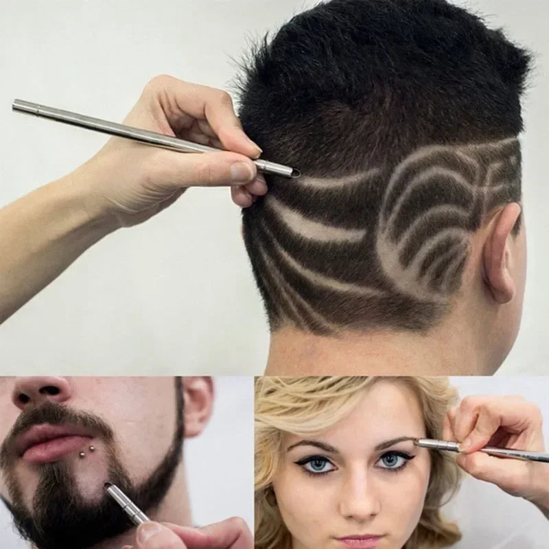 Refined Steel Razor Pen for Hair Carving, Shaving Eyebrows, Man Hair Oil Head Notch - Barber Razor Peaceful Pleasures Health and Wellness