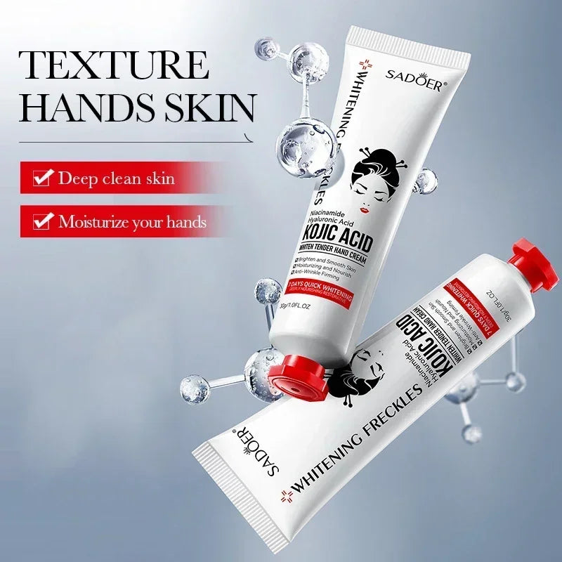 SADOER Kojic Acid Hand Cream Moisturizing Nourishing Brightening Hydrating Hand Creams Beauty Hands Skin Care Products Peaceful Pleasures Health and Wellness