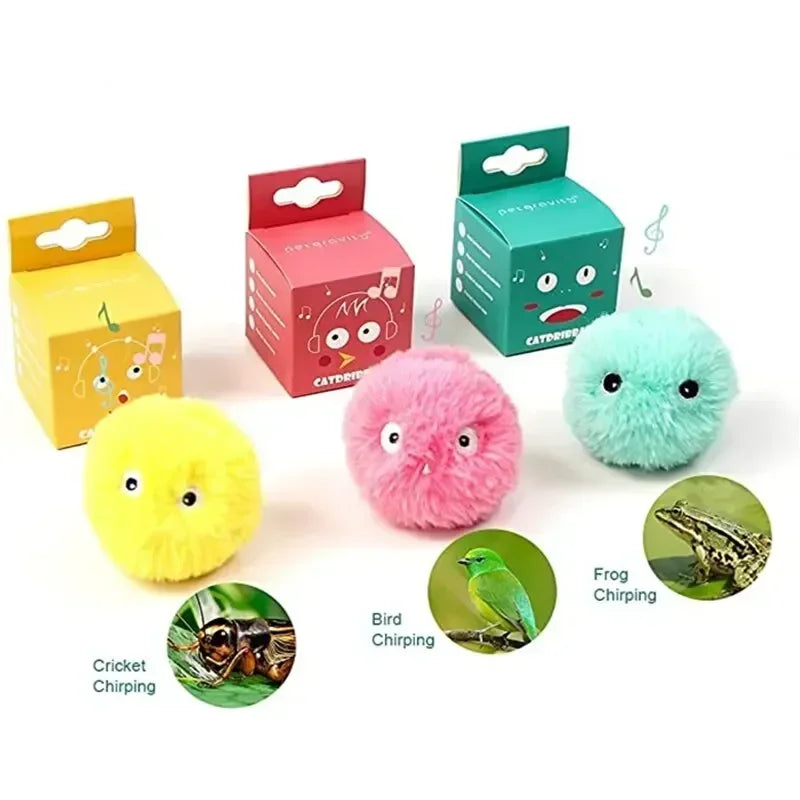 Interactive Plush Catnip Sound Ball Toy for Cats & Kittens