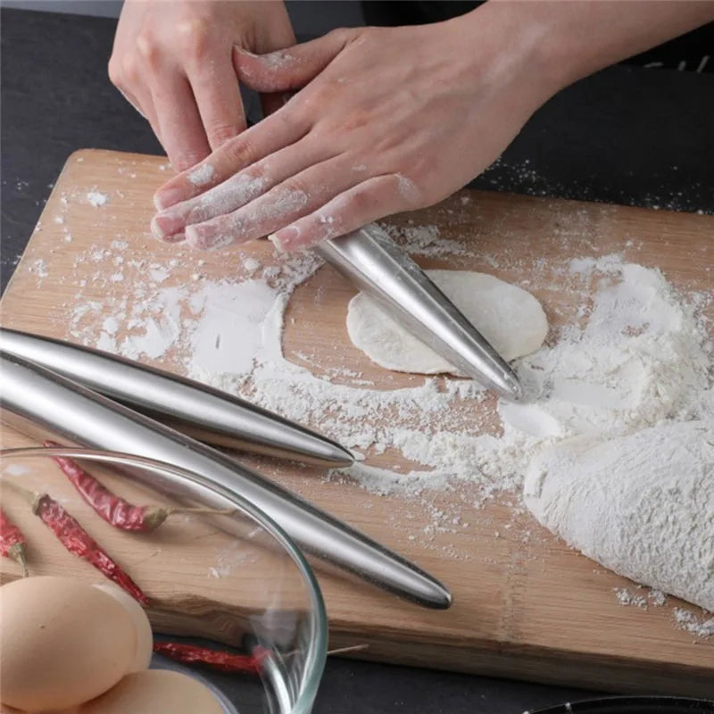 Stainless Steel Non-Stick Rolling Pin | 3 Sizes – Pizza, Dough, Cookies & Dumplings
