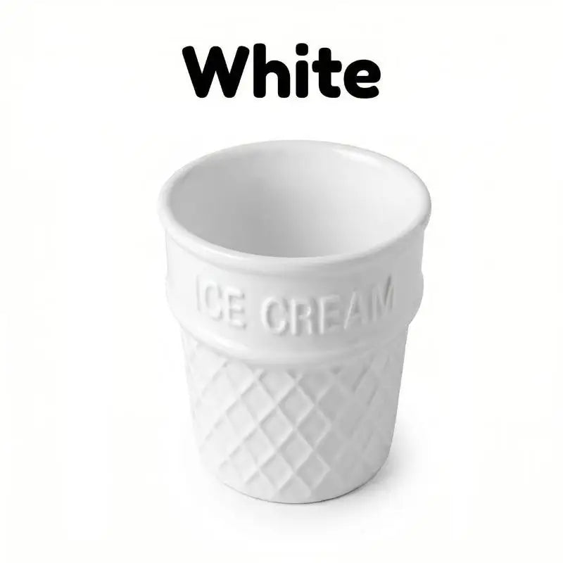 Ceramic Ice Cream Cup | Waffle Cone Dessert Mug | Cute & Colorful