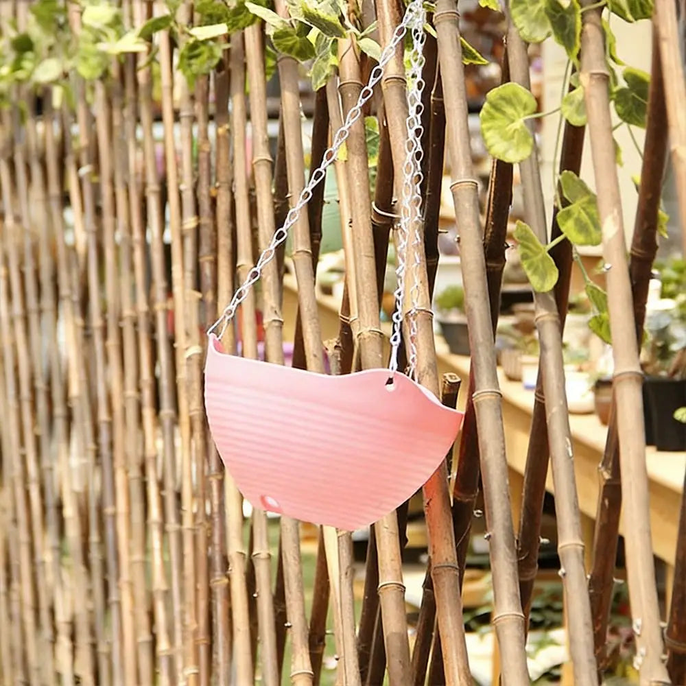 Durable Self-absorbing Hanging Basket Plastic Colorful Flower Pot Hanging Flower Pot Home Decor Peaceful Pleasures Health and Wellness
