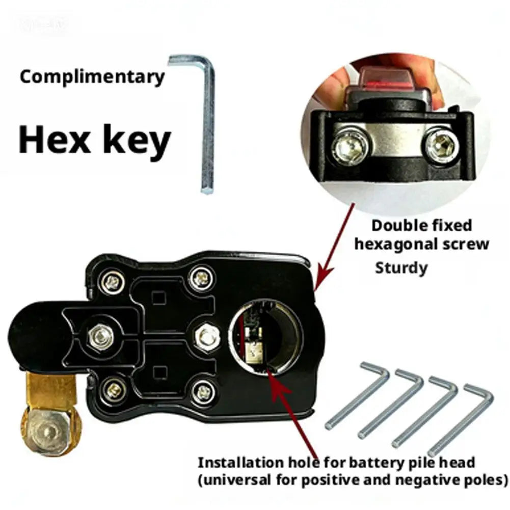12V 24V Battery Disconnect Switch with Digital Voltmeter | T-Type