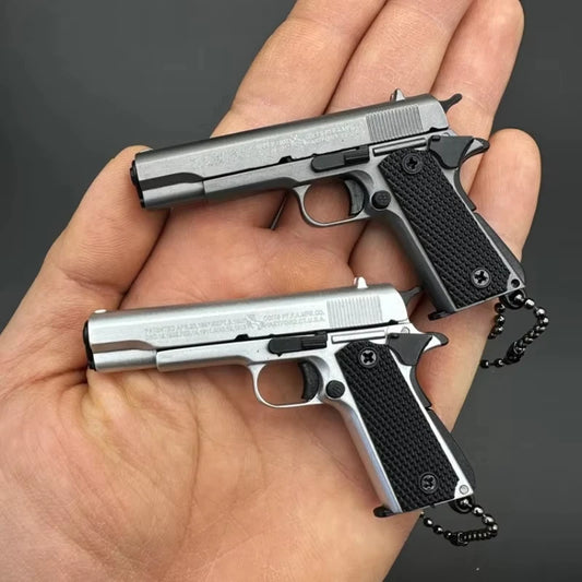 1:3 Scale Colt 1911 Pubg Detachable Tactical Pistol Metal Toy Gun Model Alloy Keychain Collection Decorations Hanging Gift Peaceful Pleasures Health and Wellness