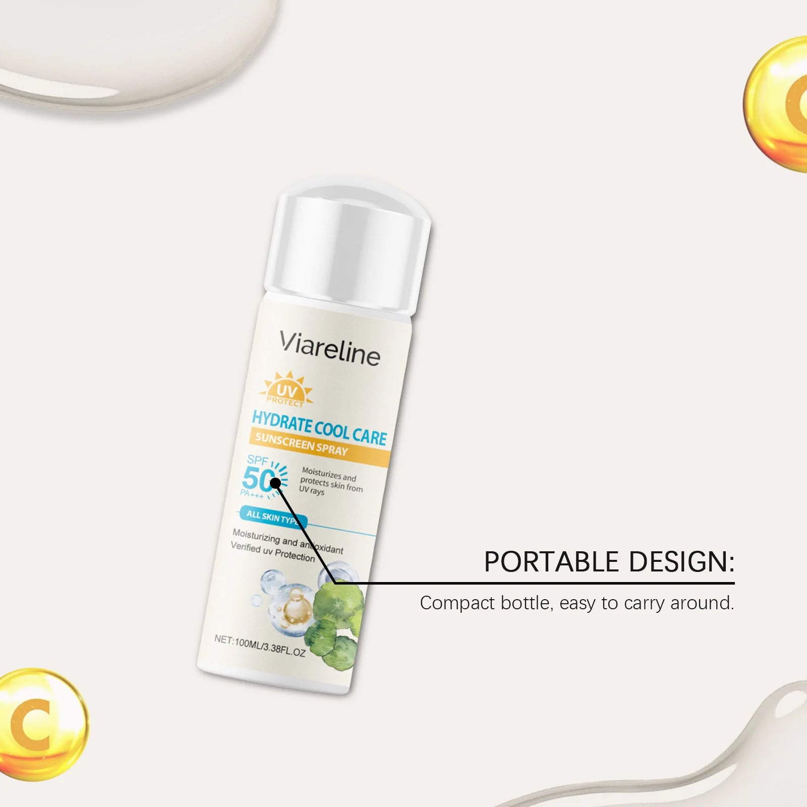 Sun Protection Spray Broad Spectrum SPF 50 UVA UVB Protection Sunburn Prevention Waterproof Lightweight Lasting Sunscreen Mist Peaceful Pleasures Health and Wellness